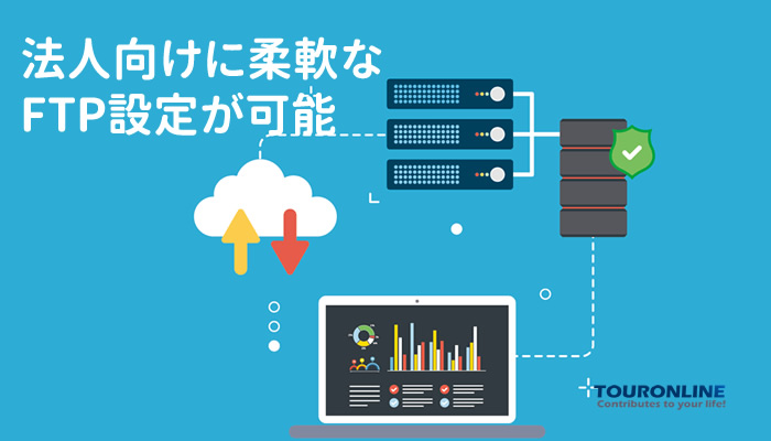 法人向けに柔軟な FTP設定が可能